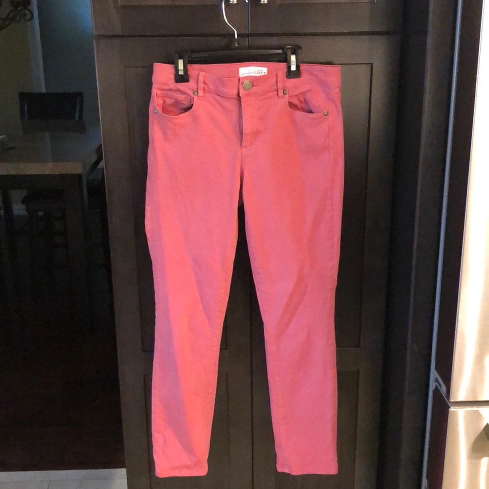 Ann Taylor Loft Blush ankle jeans